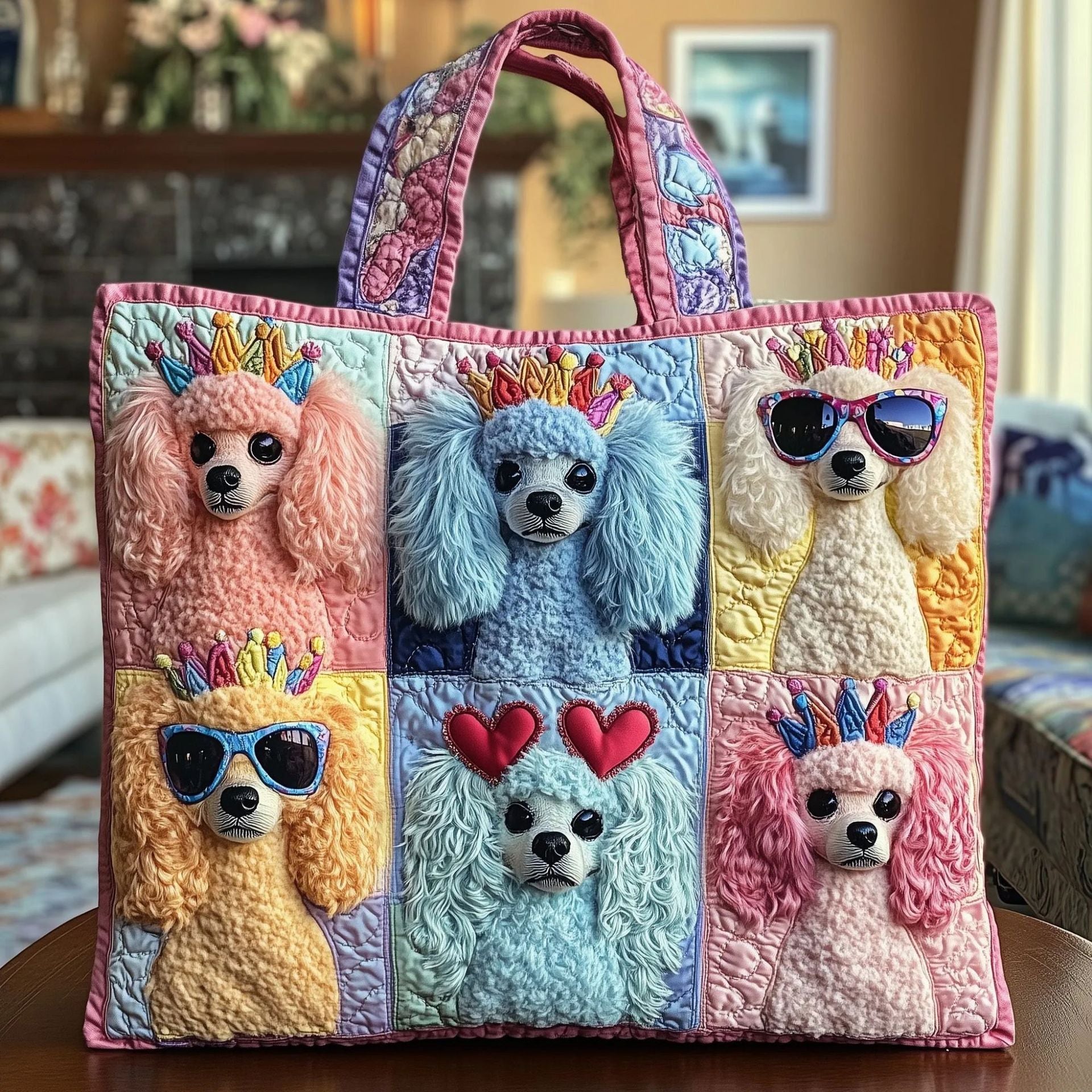 300g Canvas Dog-Printed Tote And Shoulder Bag What Else You Got?