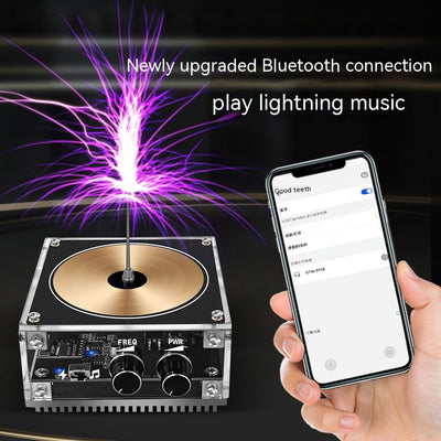 Music Tesla Coil Lightning Speaker — Touch-Reactive Bluetooth Palm Display