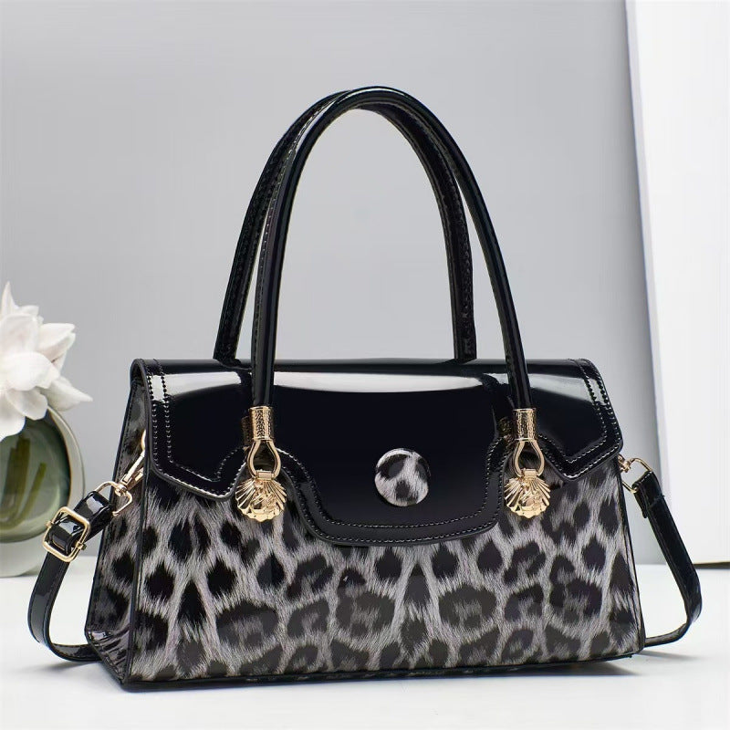Textured Croc‑Pattern Shoulder Bag – Urban Minimalist Crossbody with 3D Pocket (Leopard Accent) What Else You Got?