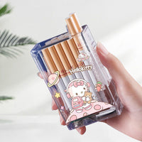 Cigarette Case with Built-In Lighter – Windproof Transparent Design for Everyday Carry