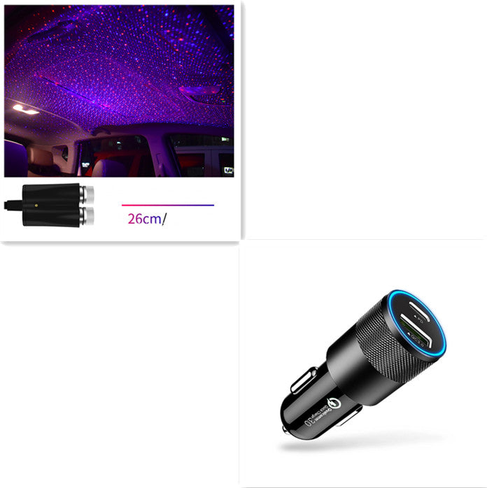 USB Starry Sky Car Light Projector – Galaxy LED Interior Ambient Lighting with Voice Control What Else You Got?