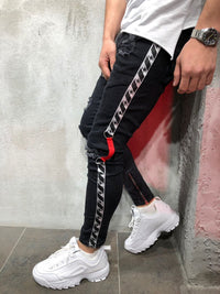 Men's Stretch Pencil Jeans - Low Rise, Retro Fit with Full Zipper - Comfortable & Trendy Casual Wear