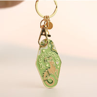 Zodiac Sign Enamel Keychain - Celestial Birthday Gift for All 12 Zodiac Signs