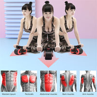 Divine Core Strengthener: Double Wheel Abdominal Exerciser for Men & Women - Automatic Rebound Waist Trainer & Home Gym Fitness Tool