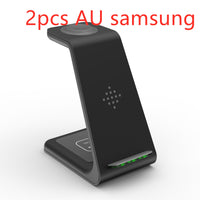 3-in-1 Fast Wireless Charging Station - Charger Stand for Phone, Watch & Earbuds