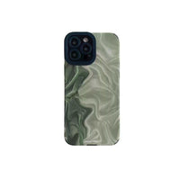 Wavy Texture Protective Phone Case – Imitation Leather Cover for Compatible iPhone Models