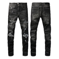 Men’s Slim Fit Skinny Jeans – Stretch Denim with Retro Black Finish (Mid-Waist, Year-Round Comfort)