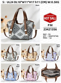 Elegant Monogram Crossbody Bag – Jacquard Embroidered Everyday Handbag