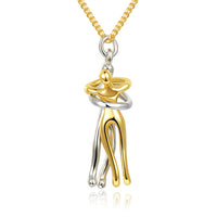 Love Hug Necklace – Unisex Couple Clavicle Chain | Valentine's Day Gift for Her & Him | Simple & Elegant Jewelry Set