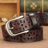 Women's Hollow Pattern Waist Belt – Vintage Pin Buckle Denim & Jean Belt