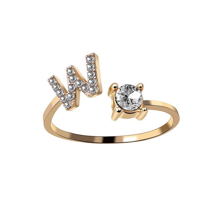 New Design Adjustable 26 Initial Letter Ring Fashion Jewelry For Women Simple Elegant Jewelry What Else You Got?