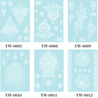 Glow-in-the-Dark Henna Tattoo Stickers - Luminous Lace Designs for Festive Celebrations & Parties
