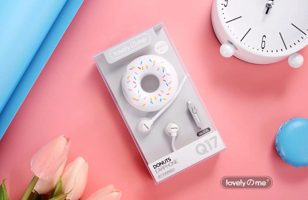 Q17 Donut Cartoon Wired Earphones – Cute Macaron In-Ear Headphones with Deep Bass What Else You Got?