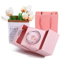 Eternal Rose Jewelry Box - Preserved Forever Flower Gift Set with Ring & Necklace Storage | Christian Valentine Gift
