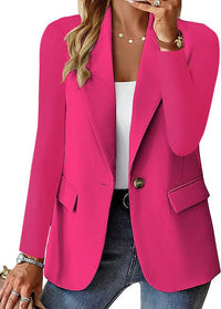 Elegant Christian Women's Lapel Button Jacket - Stylish & Comfortable Casual Suit Outwear