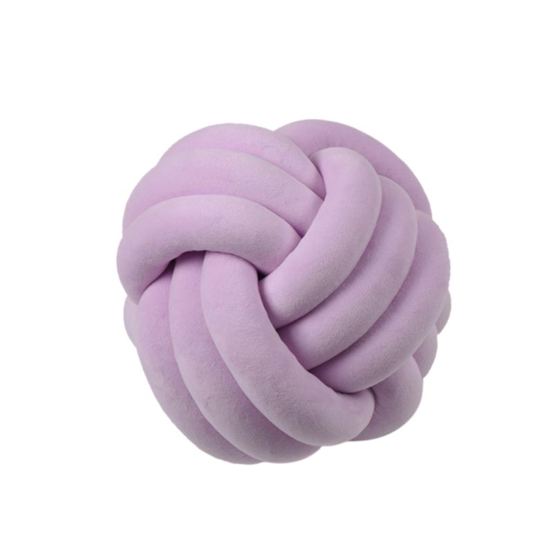 Knotted Plush Ball Design Round Throw Pillow What Else You Got?