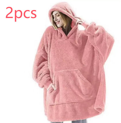 Oversized Wearable Blanket Hoodie – Double-Sided Fleece Sweatshirt with Big Pocket What Else You Got?