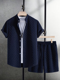 Men's Breathable Summer Shirt & Shorts Set