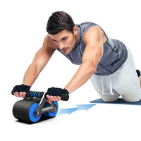 Divine Core Strengthener: Double Wheel Abdominal Exerciser for Men & Women - Automatic Rebound Waist Trainer & Home Gym Fitness Tool