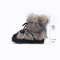 Warm & Stylish Fur-Lined Snow Boots for Women - Thick Sole Winter Footwear