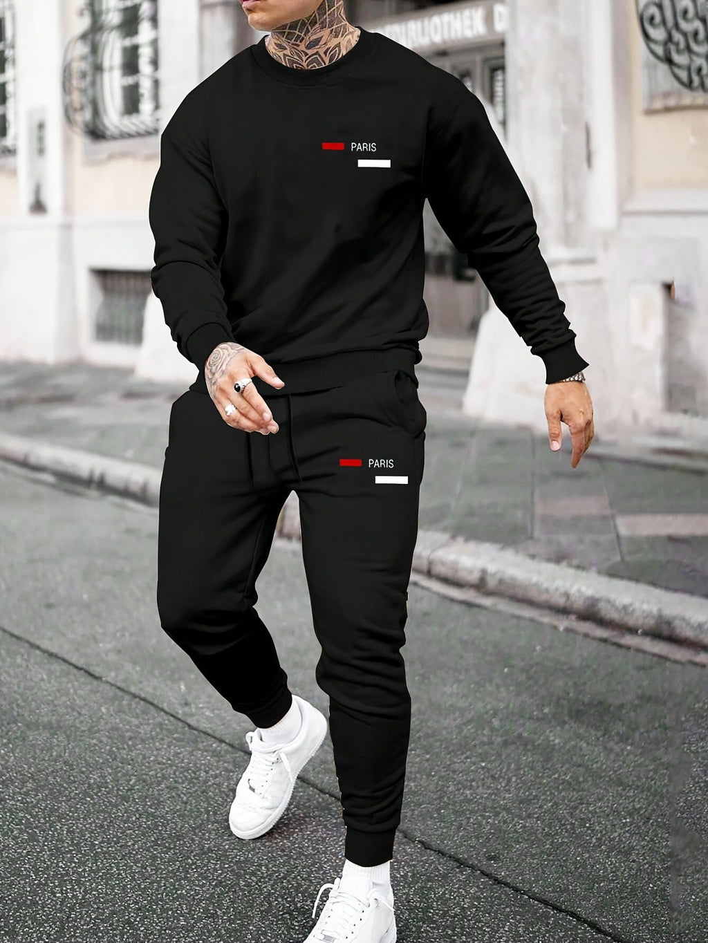 Men’s Casual Printed Fleece Hoodie Set – Two‑Piece Sweatshirt & Pants Outfit What Else You Got?