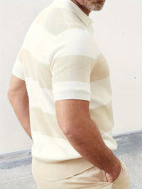 Elegant Christian-Inspired Summer Lapel Sweater for Men - Short Sleeve Fashion Wear | Stylish & Modest Design