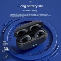 Faith-Friendly Wireless Ear Clip Headset - Comfortable Bone Conduction Bluetooth Headphones