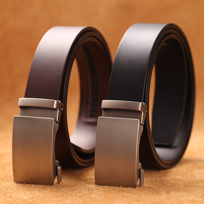 Men's Automatic Buckle Leather Belt – Cowhide