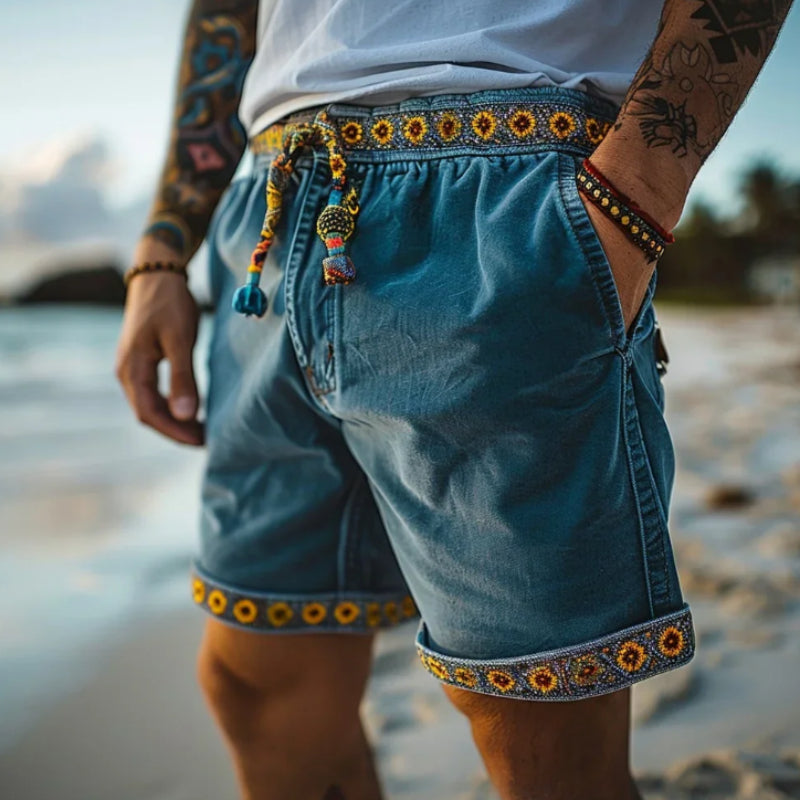 Vintage Vacation Bible-Themed Casual Shorts - Comfortable & Stylish