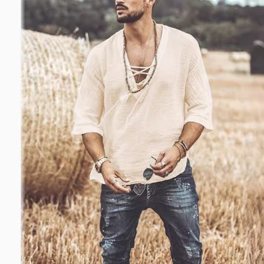Lace Up Corn Mid Sleeved T-shirt What Else You Got?