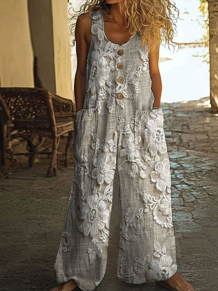 Womens Sleeveless Loose Pocketed Jumpsuit What Else You Got?