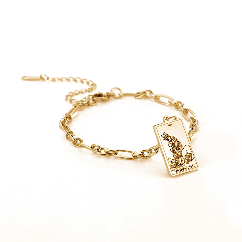 12 Tarot Card Charm Bracelet – Mystical Long Oval Link Chain Fashion Jewelry for Women What Else You Got?