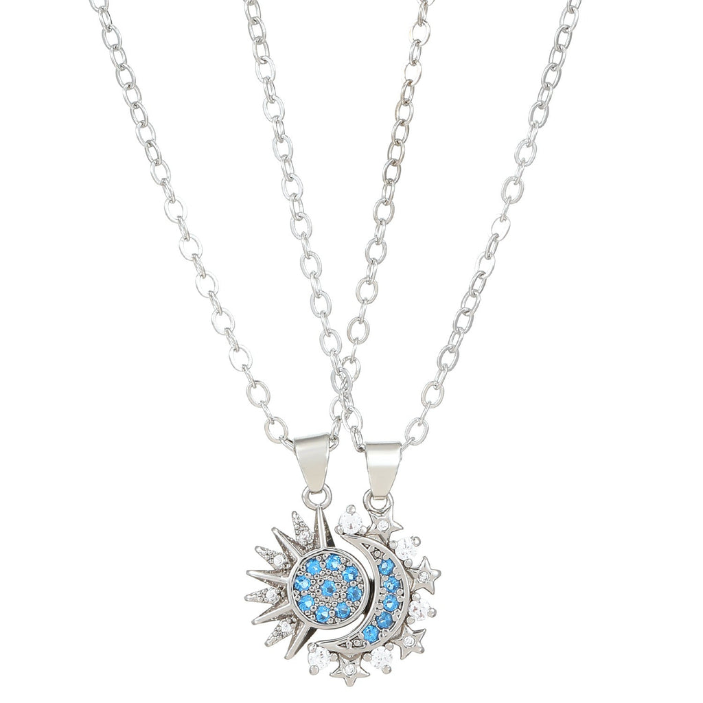 Sun & Moon Magnetic Couple Necklace – Clavicle Chain Pendant Set What Else You Got?