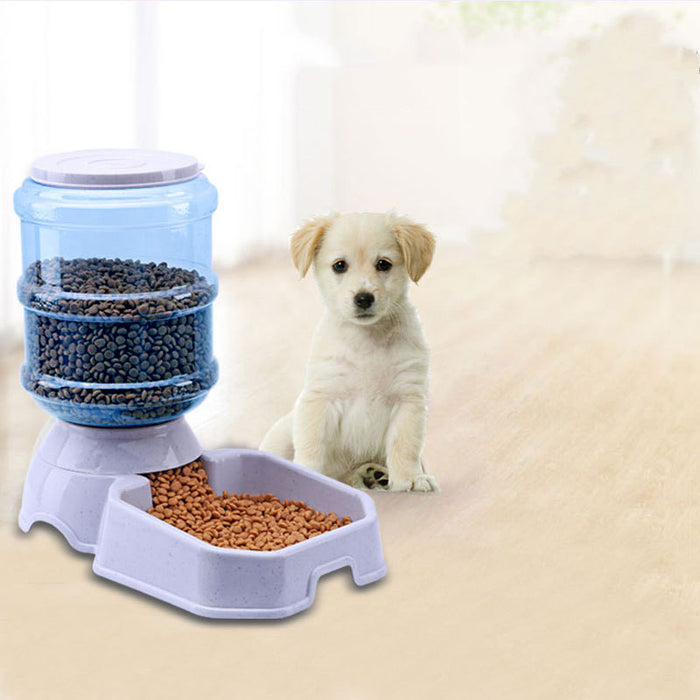 Automatic Pet Feeder & Water Fountain - Gravity Food Dispenser for Cats & Dogs