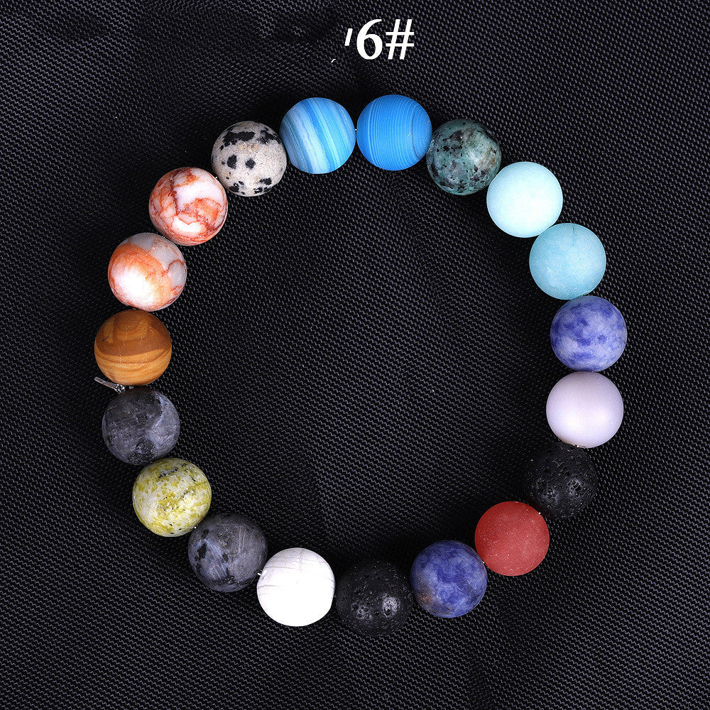 Solar System Planet Bracelet – Natural Stone Chakra Mala Bead Bracelet (Unisex, Handmade) What Else You Got?