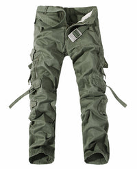 Men's Multi-Pocket Cargo Pants - Durable & Stylish Washed Cargo Trousers - Perfect for Outdoor & Workwear
