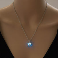 Gothic Pentagram Angel Glow Necklace – Luminous Pendant for Halloween & Cosplay