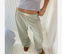 Y2K Striped High Waist Wide Leg Pants - Trendy & Comfortable Women's Pants
