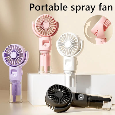 Handheld Misting Fan – 4-Speed USB Cooling Spray Fan