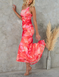 Graceful Blooms One-Shoulder Summer Dress | God's Grace in Every Stitch | Free Shipping