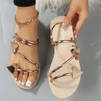 Women's Heart-Shaped Beach Slippers – Cute Summer Sandals in Gold & Silver (Sizes 36-42)