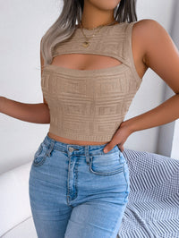 Summer Hollow Out Sleeveless Knitted Tank Top - Modest Christian Fashion for Women