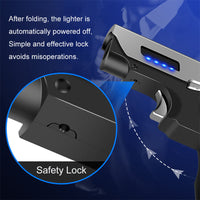 Dual-Arc Rechargeable Lighter – USB & Butane Hybrid Windproof Flame