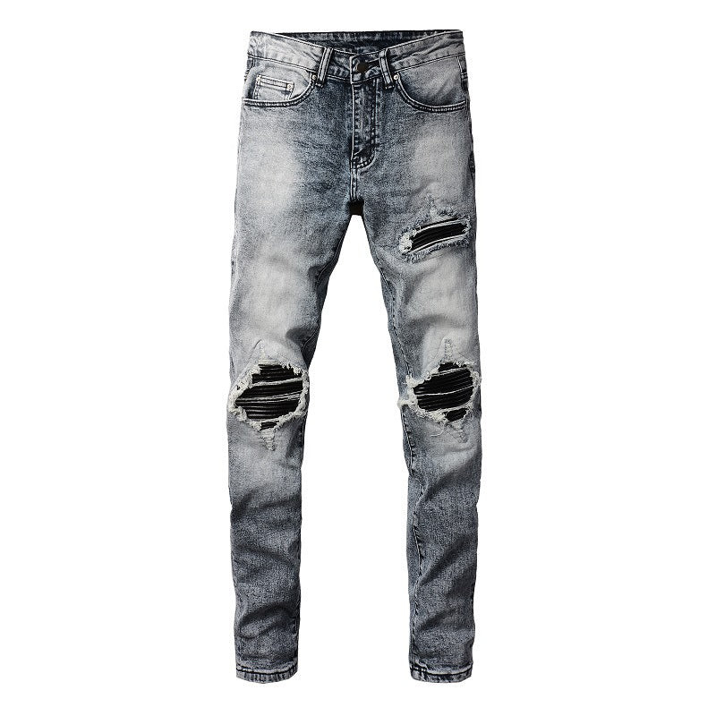 Men’s American Retro Jeans – Mid‑Waist Slim Pencil Denim Pants with Medium Stretch (Sizes 28–40) What Else You Got?