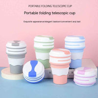 Collapsible Travel Cup Silicone – Leakproof Reusable Folding Cup for Coffee & Water
