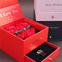 Elegant Double Life Rose Jewelry Gift Box Set - Perfect for Christian Gifts