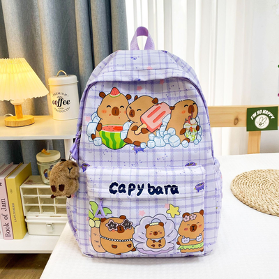Adorable Capybara Backpack for Girls – Perfect for School & Playtime