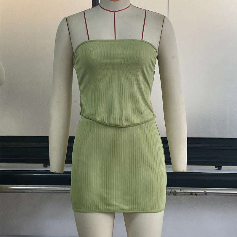 Womens Suit Sexy Summer Two Piece Outfits Crop Tops Bodycon Skirt Sets Mini Dress What Else You Got?
