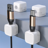 Magnetic Cable Clips – Adjustable Under-Desk Cord Organizer (6-Pack)