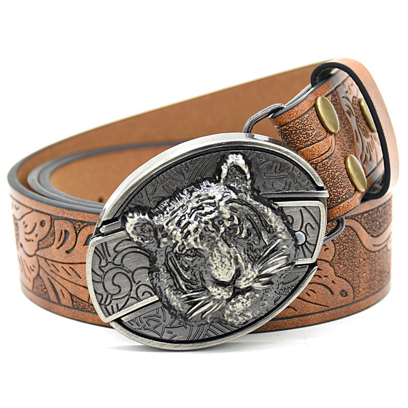 Personality Student Trendy Printing Engraving Smooth Buckle Knife Embossing Belt What Else You Got?